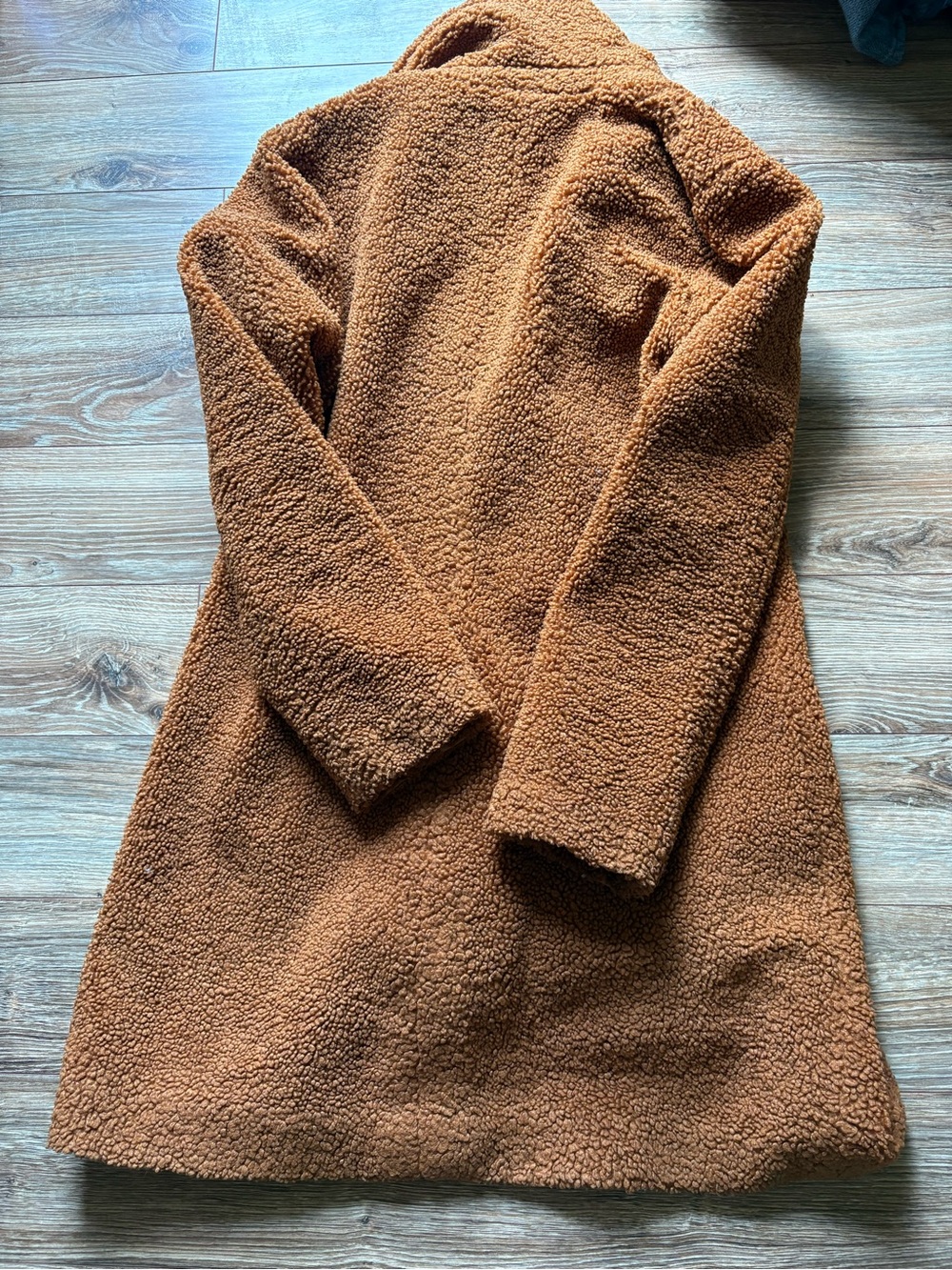 French Connection Camel Faux Shearling Jacket - Picture 3 of 4